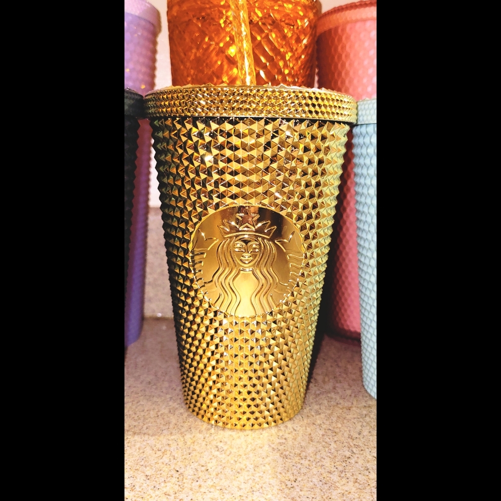 Starbucks Gold Christmas Edition Studded Tumbler